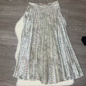 ASOS NWT Satin Pleated Leopard Print Midi Skirt